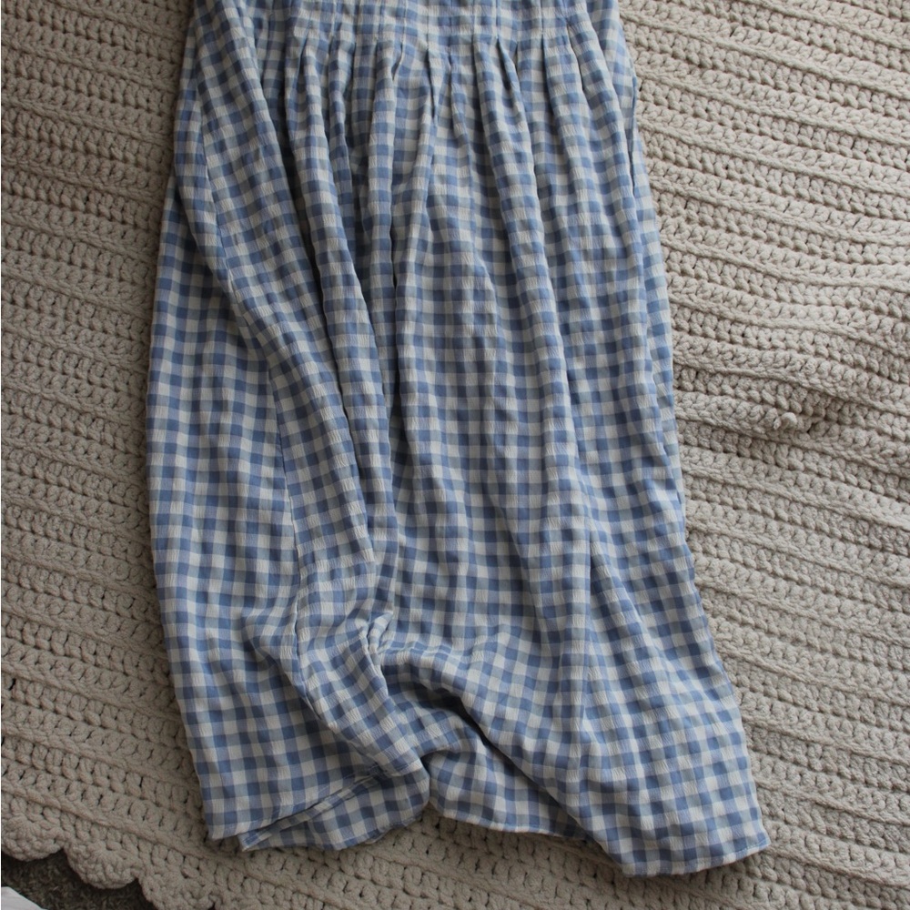 Blue and White Gingham Skirt